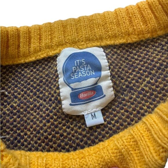 Barilla Pasta Special Edition Holiday Snowflake Sweater Mens medium - Picture 3 of 4